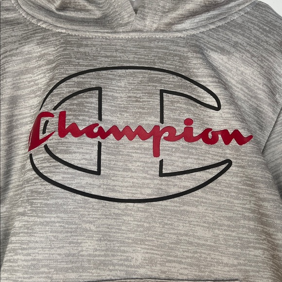 Champion Kids Heather Gray Red and Black Sweatshirt Hoodie Boys Size 6 - Picture 2 of 5